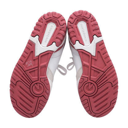 550 Red Leather Athletic Shoes