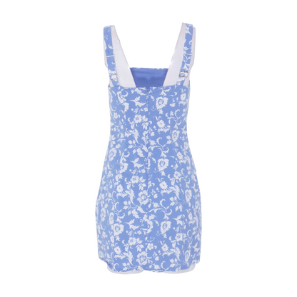 Blue Floral Mini Dress