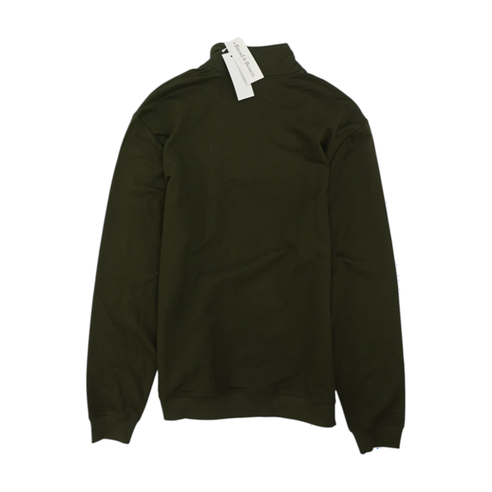 Green Solid 1/4 Zip Pullover