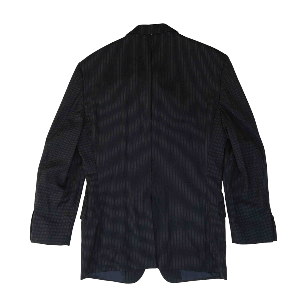 Navy Striped Suit Jacket
