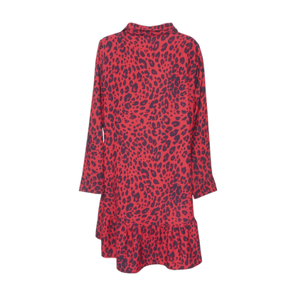 Red Animal Print Mini Dress