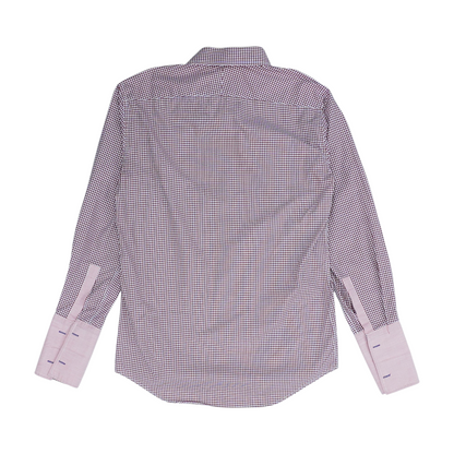 Maroon Check Long Sleeve Button Down