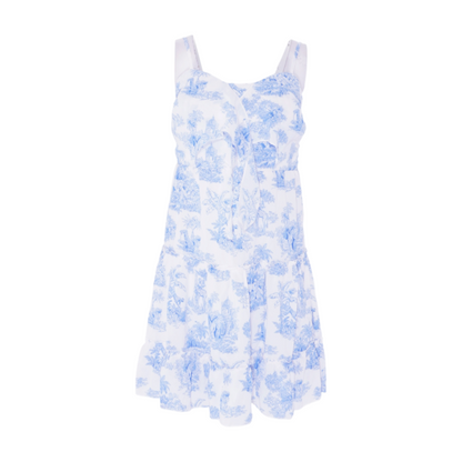 Blue Print Mini Dress