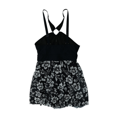 Black Floral One-Piece