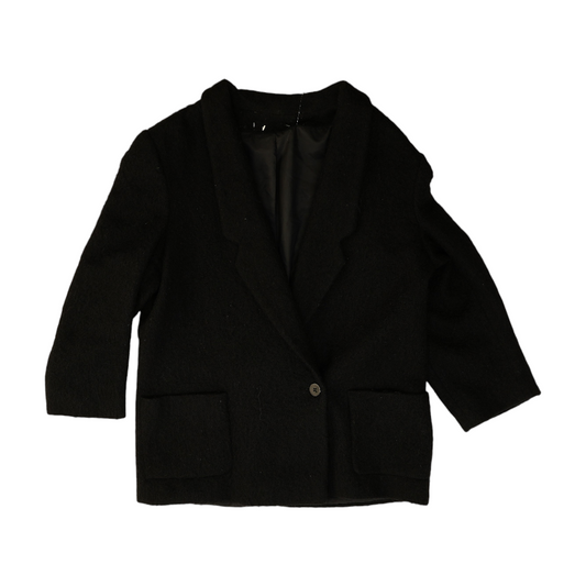Vintage Mohair Black Solid Jacket