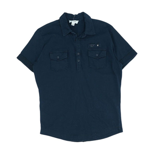 Navy Solid Short Sleeve Polo