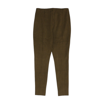 Brown Petite Check Fashion Leggings