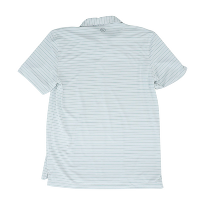 White Striped Short Sleeve Polo