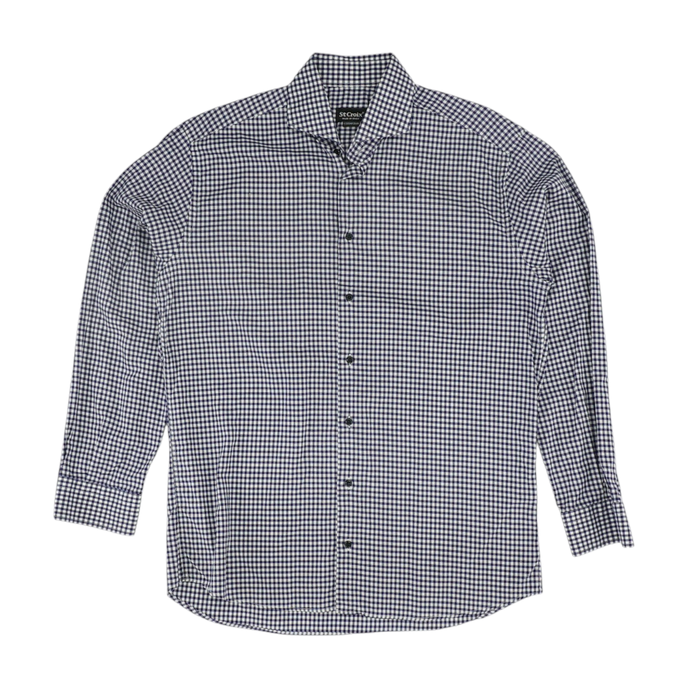 Blue Check Long Sleeve Button Down