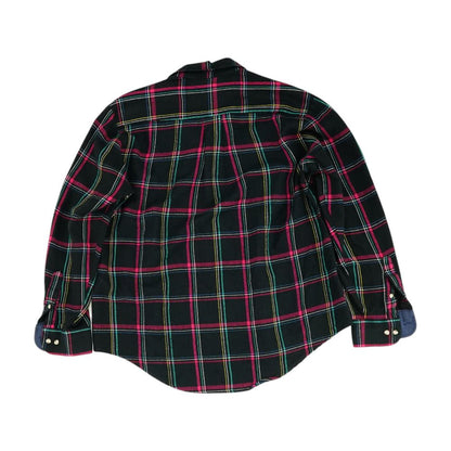 Black Plaid Long Sleeve Button Down
