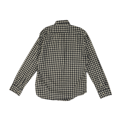 Navy Check Long Sleeve Button Down