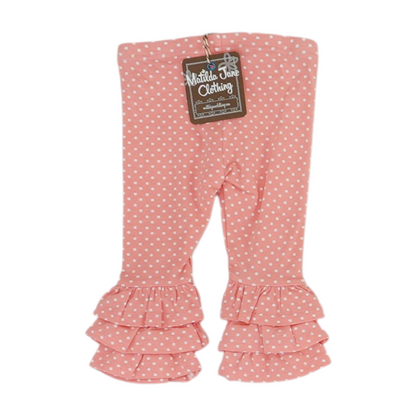 Peach Polka Dot Knit Pants