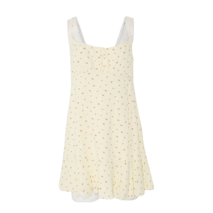 Yellow Floral Mini Dress