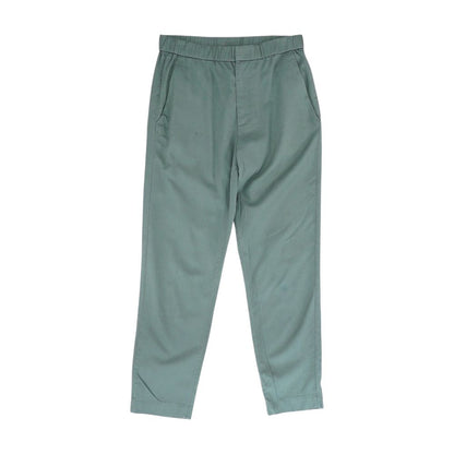 Green Solid Dress Pants