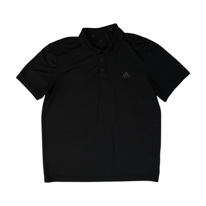 Black Solid Short Sleeve Polo