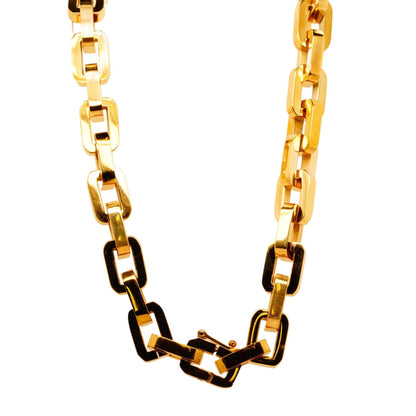 Gold Tone Stainless Steel Link Necklace
