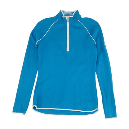Blue Solid 1/4 Zip Pullover