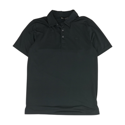 Black Solid Short Sleeve Polo
