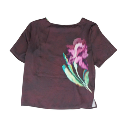 Burgundy Floral Blouse
