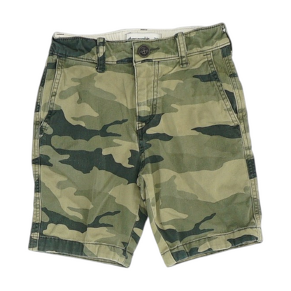Green Camo Denim Shorts