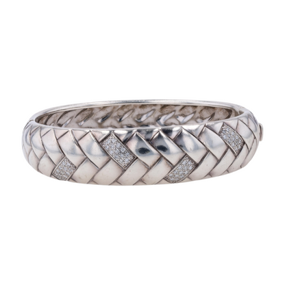 1/3 ctw Sterling Silver Diamond Bangle Bracelet