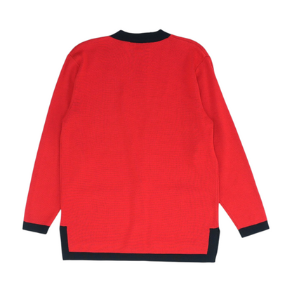 Red Cardigan Sweater