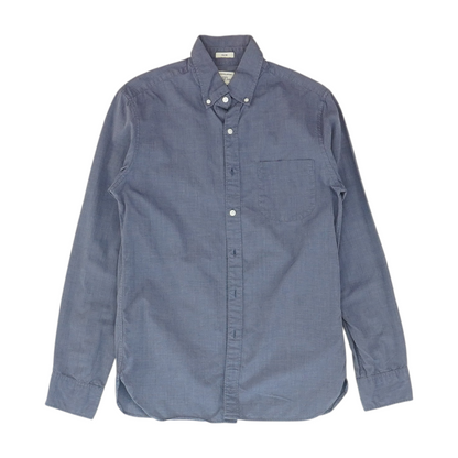 Navy Solid Long Sleeve Button Down