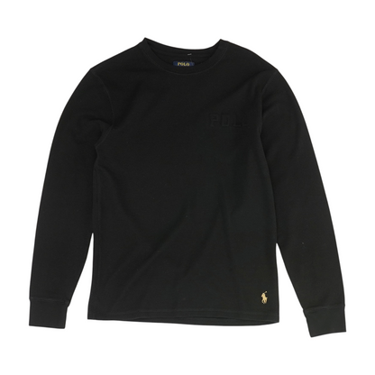 Black Solid Pajama Top