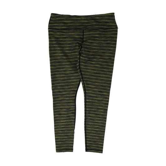 Glyder Green Striped Active Leggings – Image 1