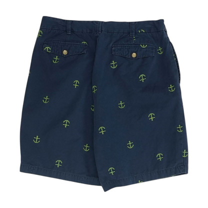 Navy Graphic Chino Shorts