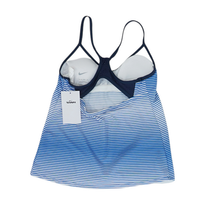 Blue Striped Swim Top