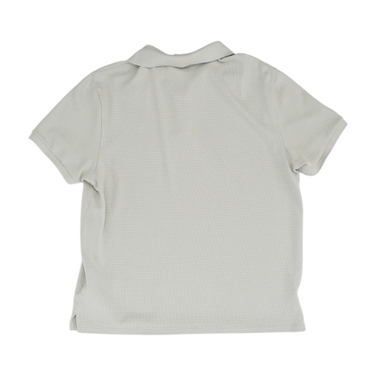 Beige Solid Short Sleeve Polo