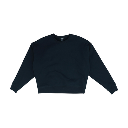 Black Solid Sweatshirt Pullover