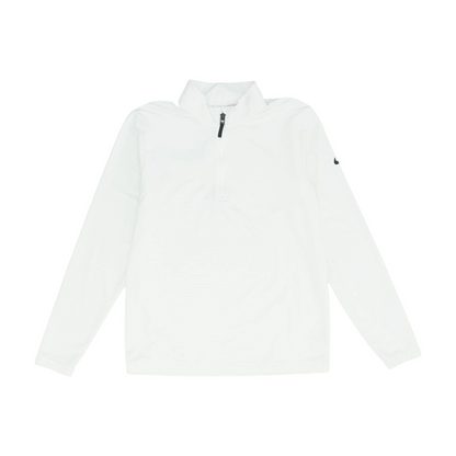 White Solid 1/4 Zip Pullover
