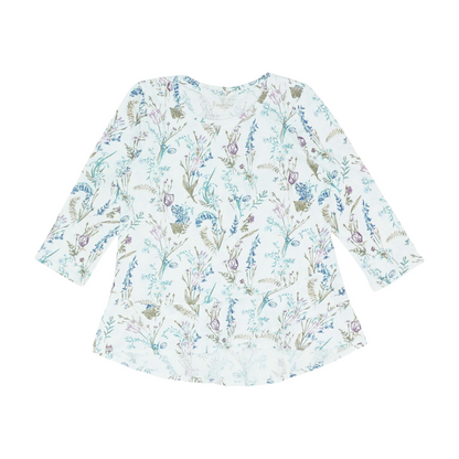 White Floral Blouse