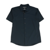 Navy Solid Short Sleeve Button Down