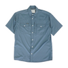 Navy Solid Short Sleeve Button Down
