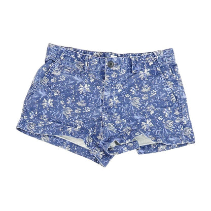 Blue Floral Chino Shorts