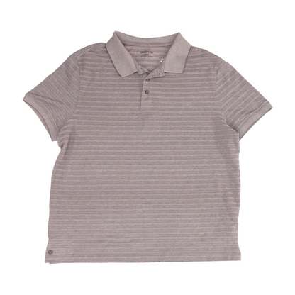 Purple Striped Short Sleeve Polo