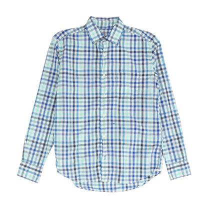 Blue Check Long Sleeve Button Down