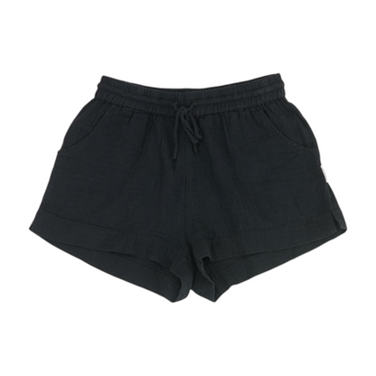 Black Solid Chino Shorts