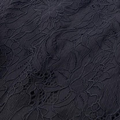 Black Spring-Summer 2024 Lace Calf-Length Slip Dress