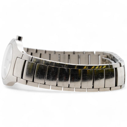 Ladie's Silver Tone White Dial Stainless Steel Watch