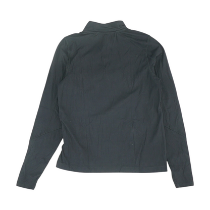 Black Solid 1/4 Zip Pullover