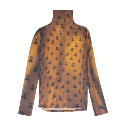 Brown Print Blouse