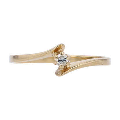 14K Yellow Gold Diamond Fashion Ring