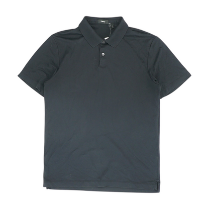 Black Solid Short Sleeve Polo