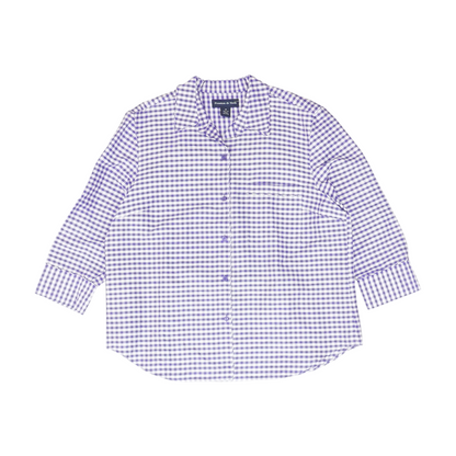 Purple Plus Check Button Down