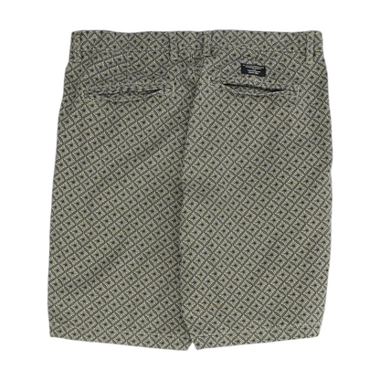 Gray Print Chino Shorts