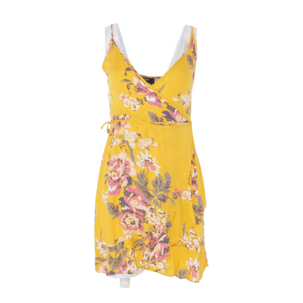 Yellow Floral Mini Dress